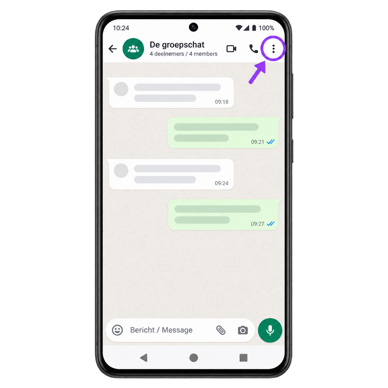 Open the group menu